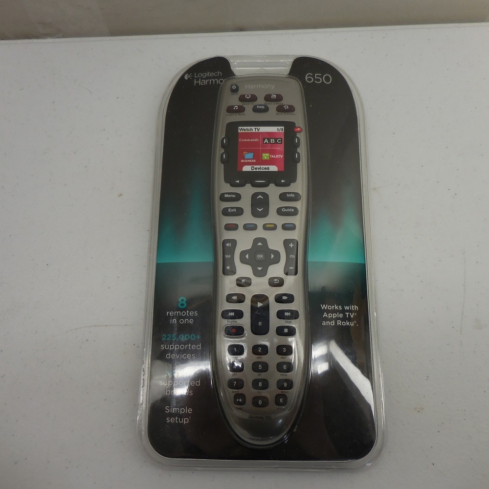 Logitech Harmony 650 Universal Remote Color Screen Silver 915-000159 New